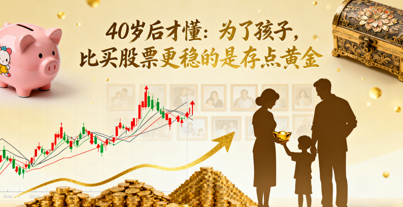 40岁后才懂:为了孩子,比买股票更稳的是存点黄金